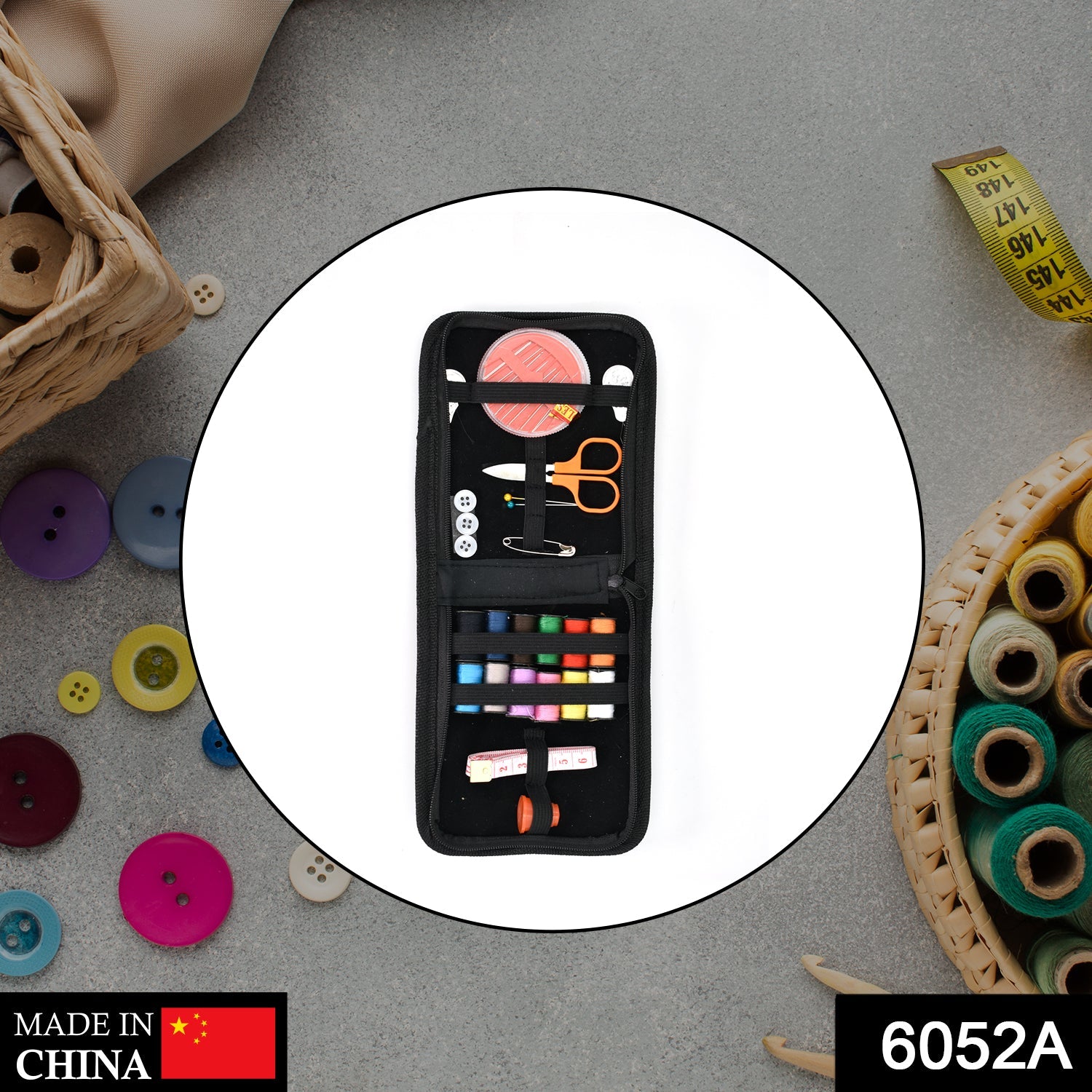 6052A 33Pc Purse Sewing Set For Carrying Various Sewing Items And Stuffs In It. DeoDap 6052A 33Pc Purse Sewing Set For Carrying Various Sewing Items And Stuffs In It. DeoDap
